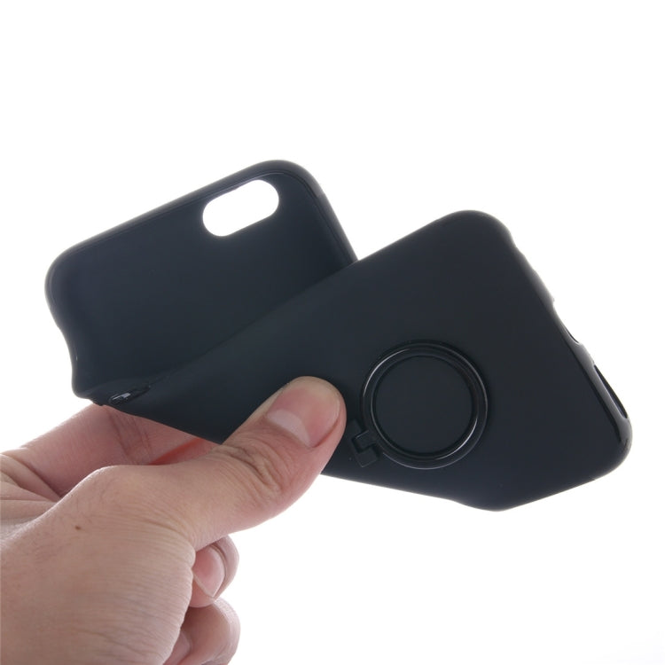 For  iPhone 8 & 7  Ultra Thin Soft TPU Protective Back Cover Case with Ring Holder Stand