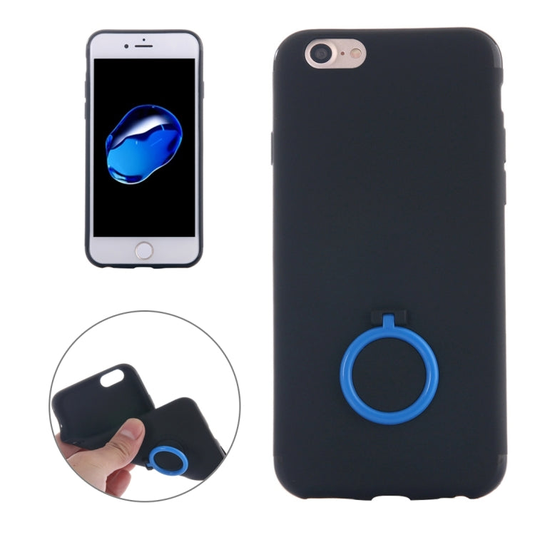 For  iPhone 8 & 7  Ultra Thin Soft TPU Protective Back Cover Case with Ring Holder Stand