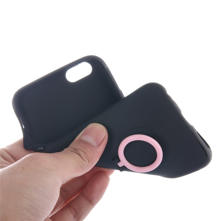 For  iPhone 8 & 7  Ultra Thin Soft TPU Protective Back Cover Case with Ring Holder Stand