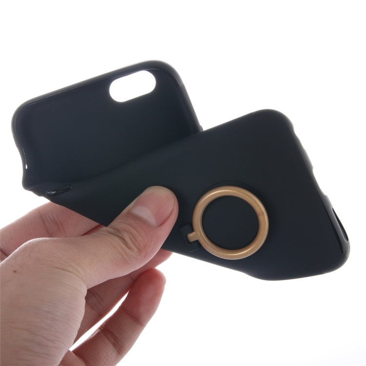 For  iPhone 8 & 7  Ultra Thin Soft TPU Protective Back Cover Case with Ring Holder Stand