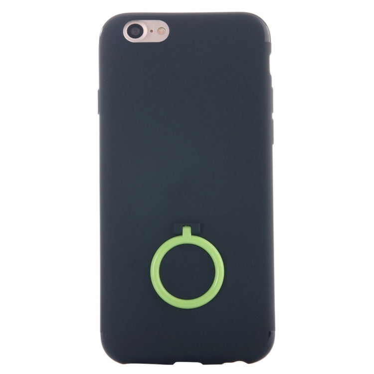 For  iPhone 8 & 7  Ultra Thin Soft TPU Protective Back Cover Case with Ring Holder Stand