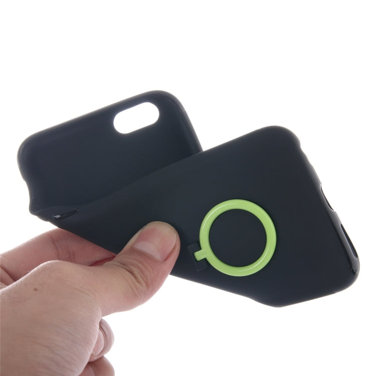 For  iPhone 8 & 7  Ultra Thin Soft TPU Protective Back Cover Case with Ring Holder Stand