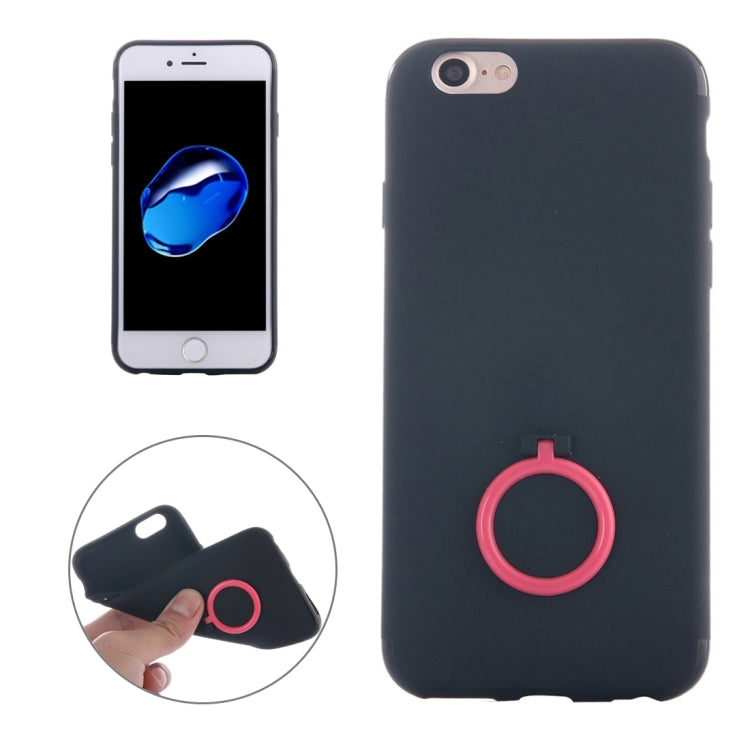 For  iPhone 8 & 7  Ultra Thin Soft TPU Protective Back Cover Case with Ring Holder Stand