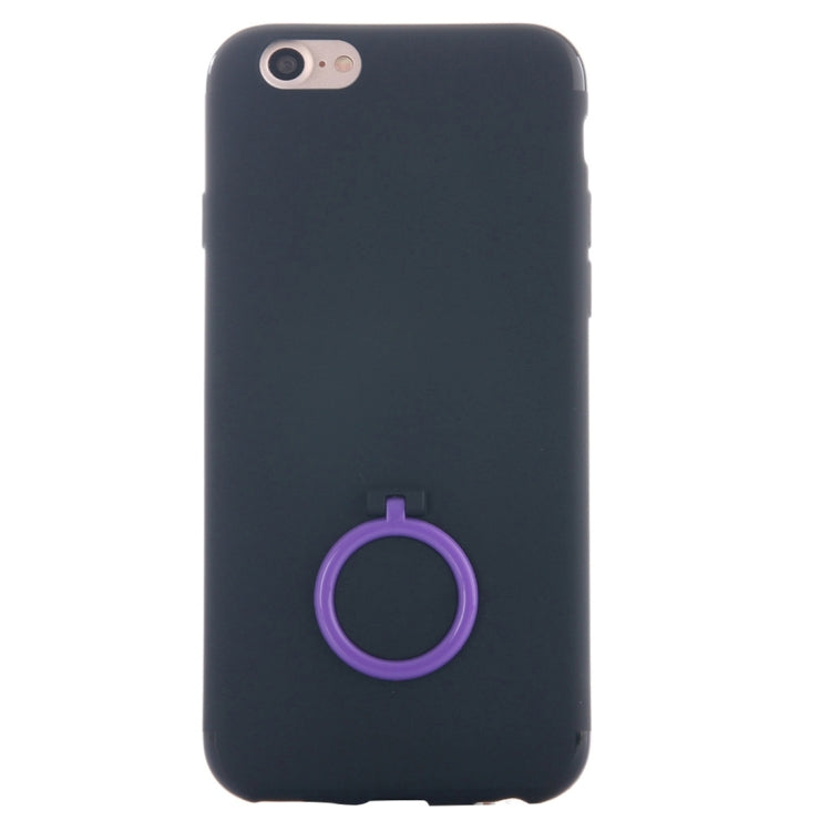For  iPhone 8 & 7  Ultra Thin Soft TPU Protective Back Cover Case with Ring Holder Stand