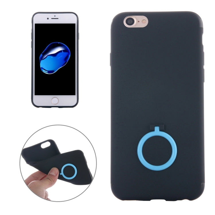 For  iPhone 8 & 7  Ultra Thin Soft TPU Protective Back Cover Case with Ring Holder Stand