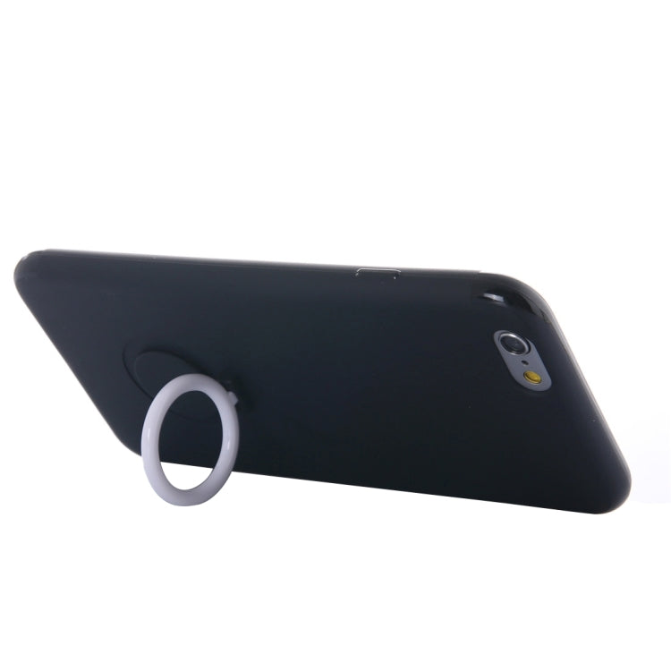 For  iPhone 8 & 7  Ultra Thin Soft TPU Protective Back Cover Case with Ring Holder Stand