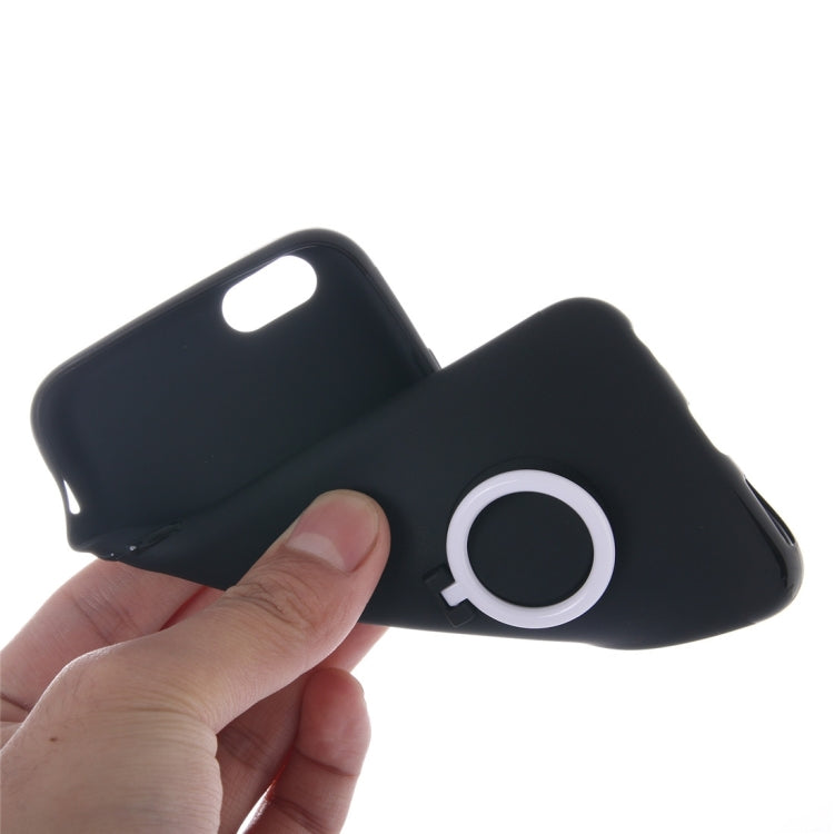 For  iPhone 8 & 7  Ultra Thin Soft TPU Protective Back Cover Case with Ring Holder Stand