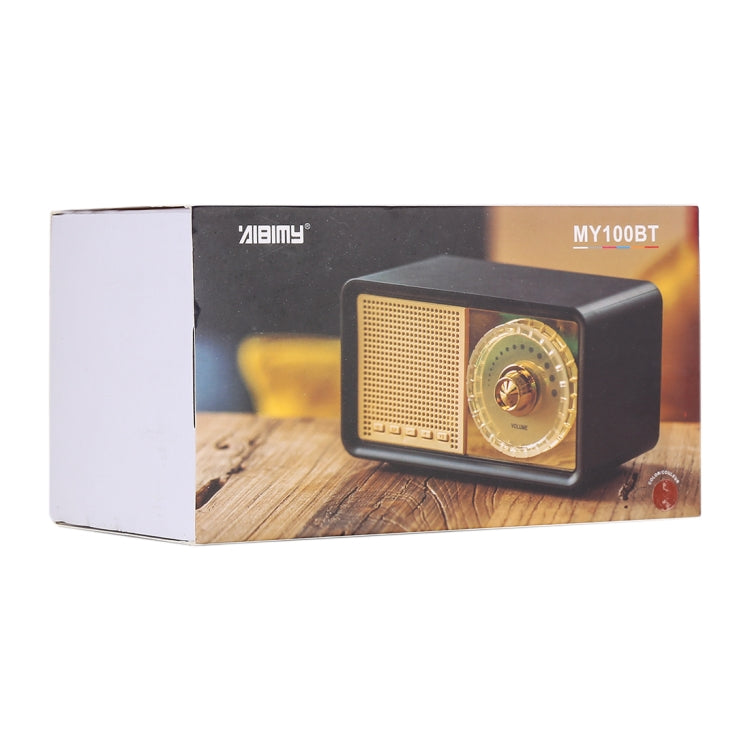 MY100BT Retro Stereo Wireless Bluetooth Speaker, Support TF Card / AUX / U Disk / FM