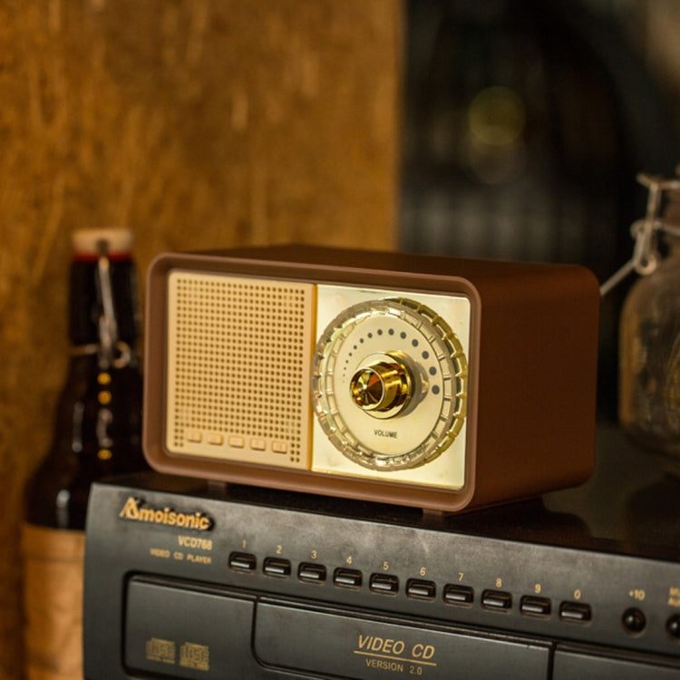 MY100BT Retro Stereo Wireless Bluetooth Speaker, Support TF Card / AUX / U Disk / FM
