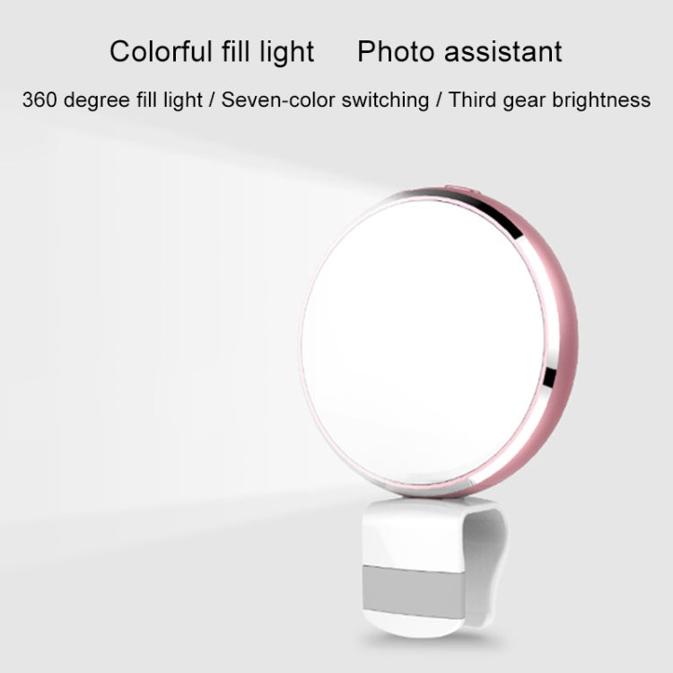 CYKE BR34 Micro USB Round Beauty Live LED Fill Light with Mirror