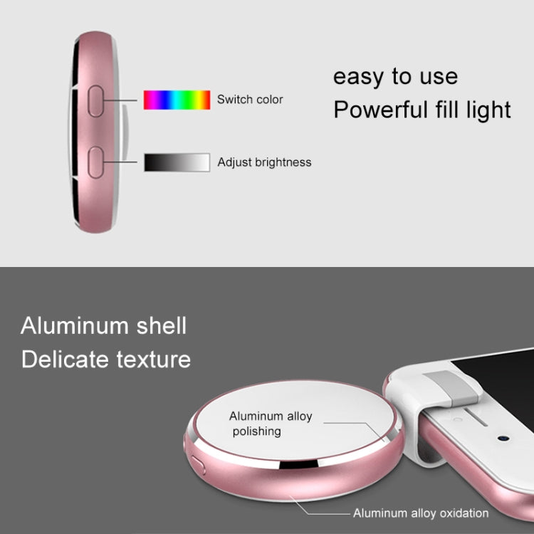 CYKE BR34 Micro USB Round Beauty Live LED Fill Light with Mirror