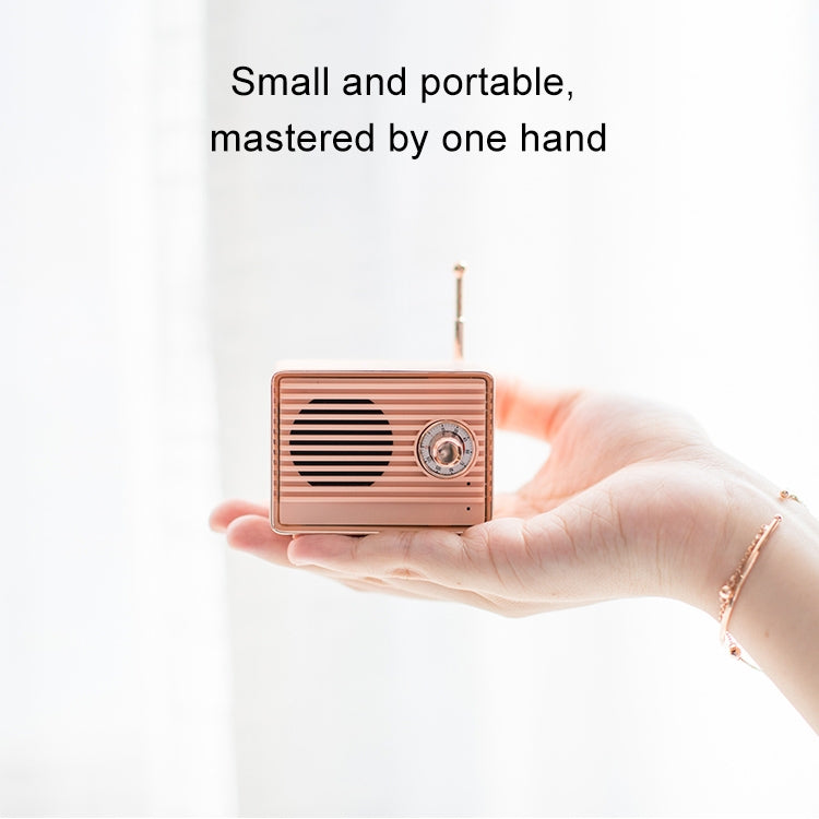 CYKE CM-1 1.5W Mini Portable Retro Wireless Bluetooth Single Speaker with Microphone, Support AUX & Call(White)