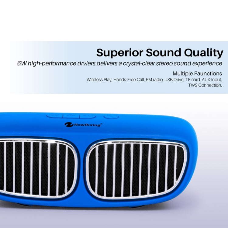 NewRixing NR-2020 Car Model Concept Design Bluetooth Speaker with Hands-free Call Function, Support TF Card & USB & FM & AUX