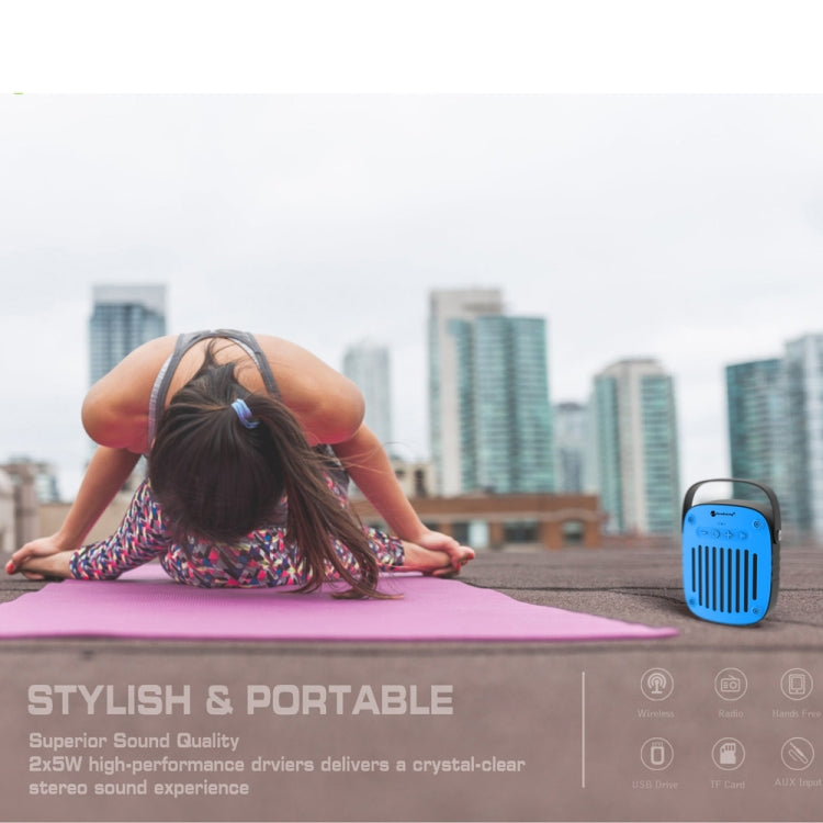 NewRixing NR-4014 Outdoor Portable Hand-held Bluetooth Speaker with Hands-free Call Function, Support TF Card & USB & FM & AUX