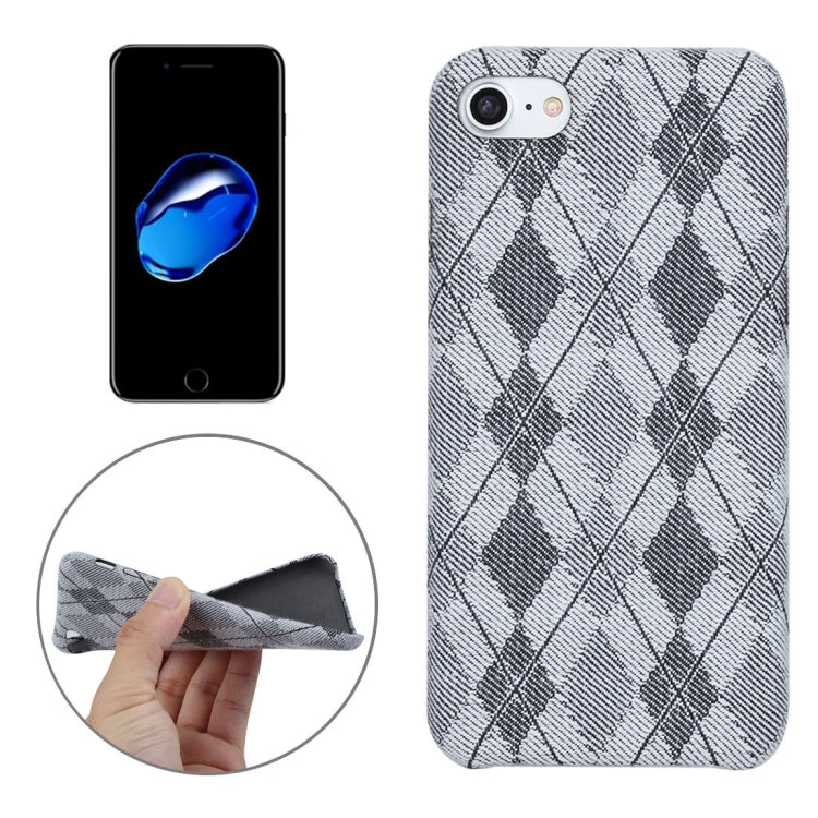 For  iPhone 8 & 7  Diamond Lattice Pattern TPU Protective Back Cover Case