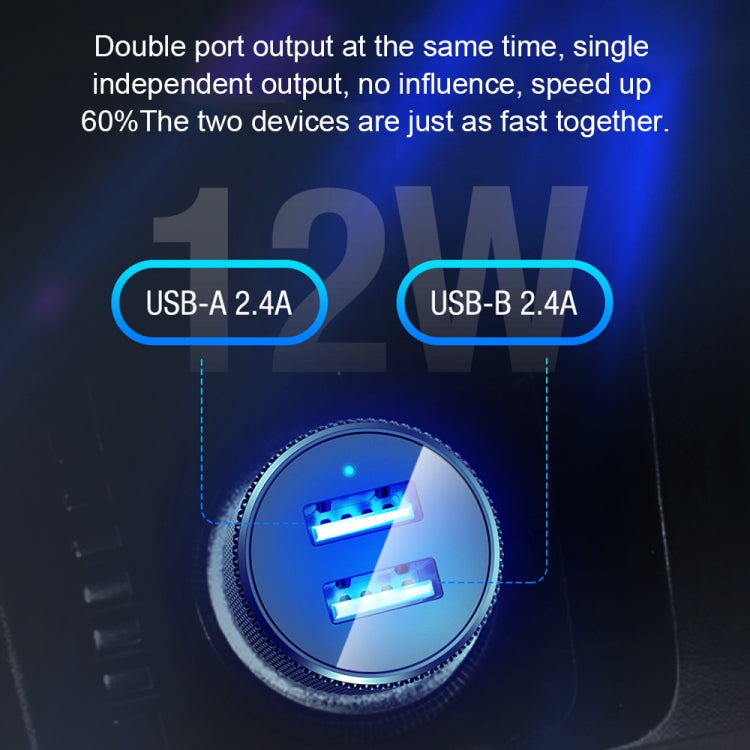 ipipoo XP-2 Dual USB Car Fast Charging Charger with Android Line