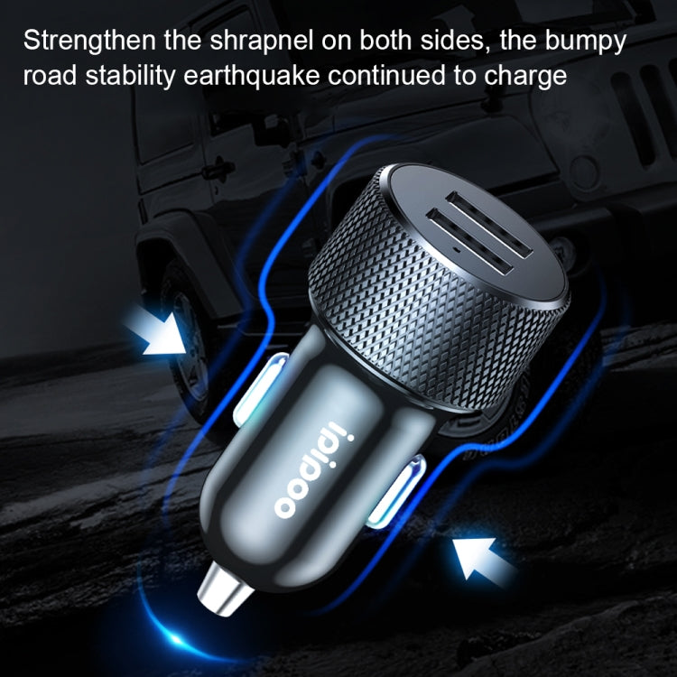 ipipoo XP-2 Dual USB Car Fast Charging Charger with Android Line