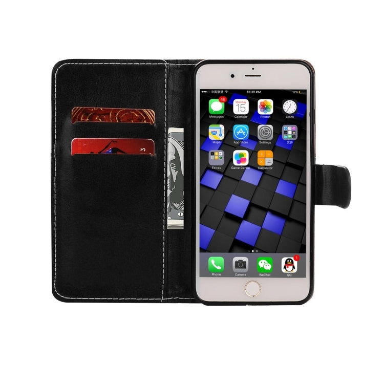 For  iPhone 8 & 7  Smiling Face Pattern Splice Horizontal Flip Leather Case with Holder & Card Slots & Wallet