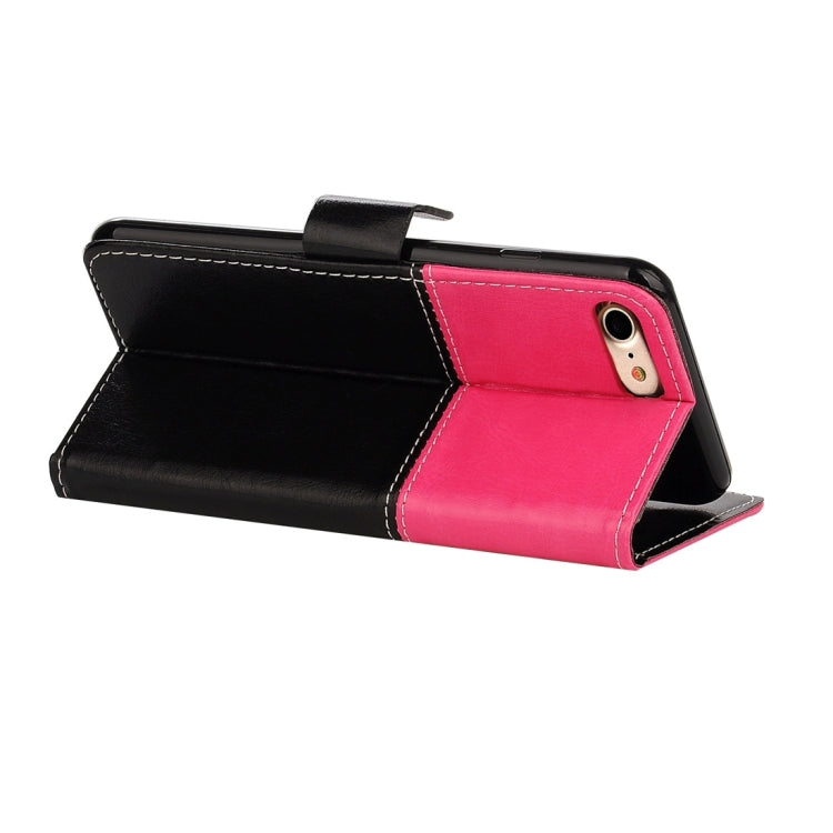 For  iPhone 8 & 7  Smiling Face Pattern Splice Horizontal Flip Leather Case with Holder & Card Slots & Wallet