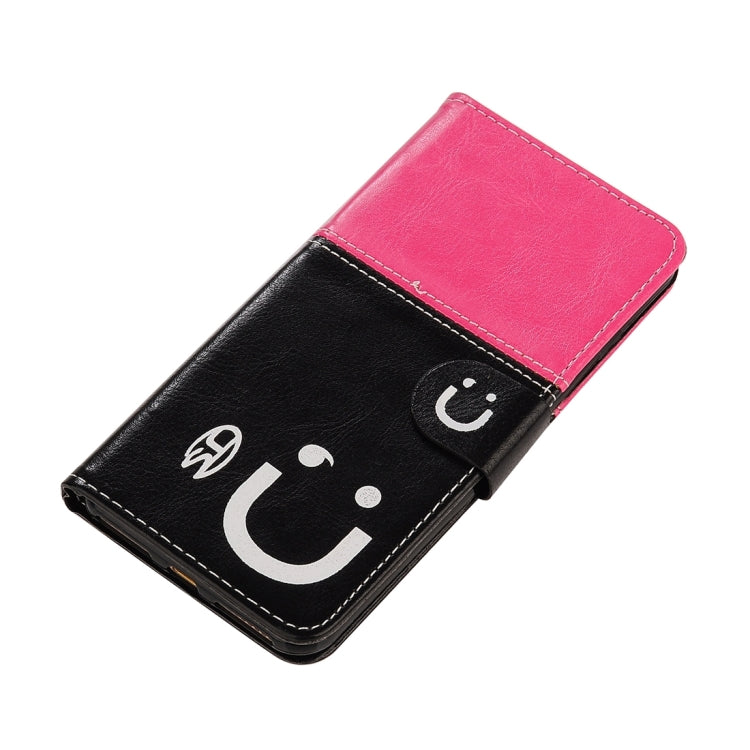 For  iPhone 8 & 7  Smiling Face Pattern Splice Horizontal Flip Leather Case with Holder & Card Slots & Wallet