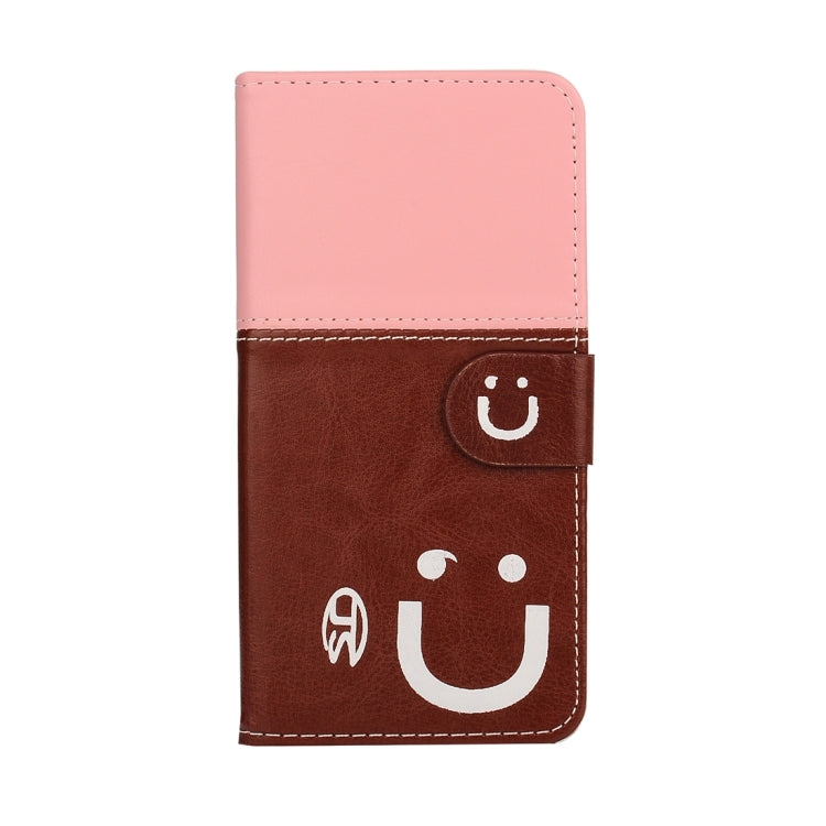 For  iPhone 8 & 7  Smiling Face Pattern Splice Horizontal Flip Leather Case with Holder & Card Slots & Wallet