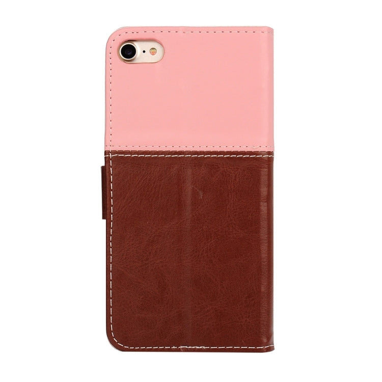 For  iPhone 8 & 7  Smiling Face Pattern Splice Horizontal Flip Leather Case with Holder & Card Slots & Wallet