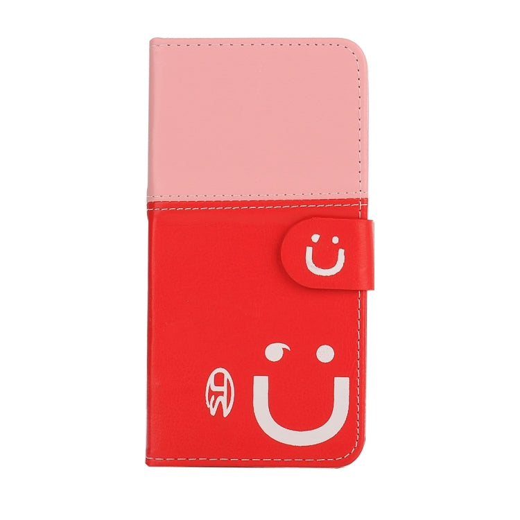 For  iPhone 8 & 7  Smiling Face Pattern Splice Horizontal Flip Leather Case with Holder & Card Slots & Wallet
