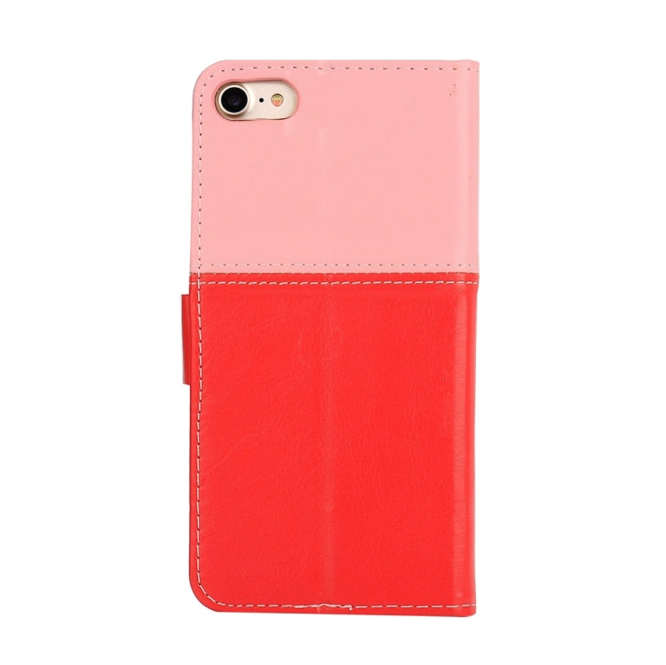For  iPhone 8 & 7  Smiling Face Pattern Splice Horizontal Flip Leather Case with Holder & Card Slots & Wallet