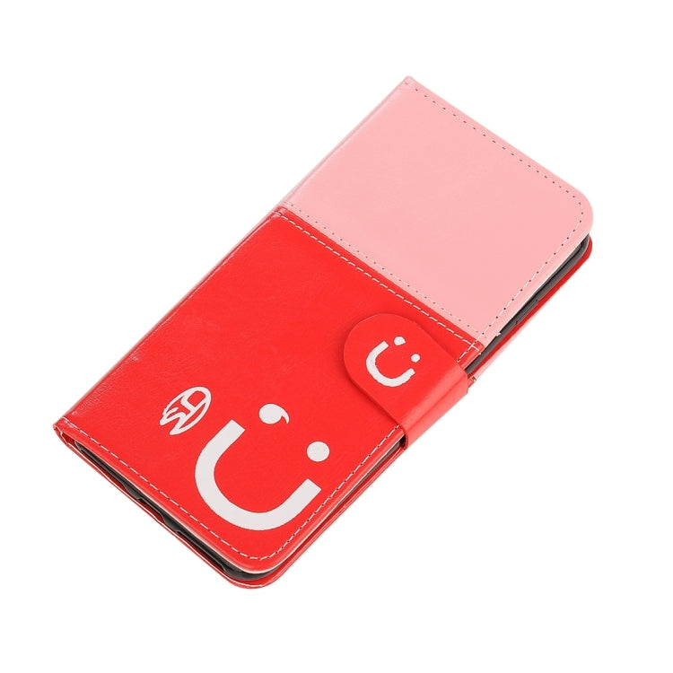 For  iPhone 8 & 7  Smiling Face Pattern Splice Horizontal Flip Leather Case with Holder & Card Slots & Wallet