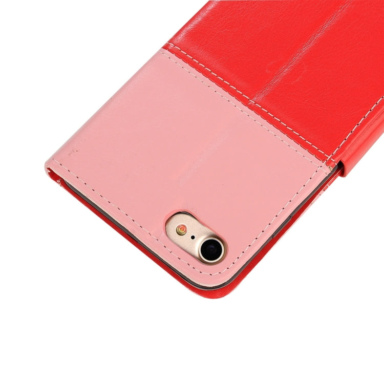 For  iPhone 8 & 7  Smiling Face Pattern Splice Horizontal Flip Leather Case with Holder & Card Slots & Wallet