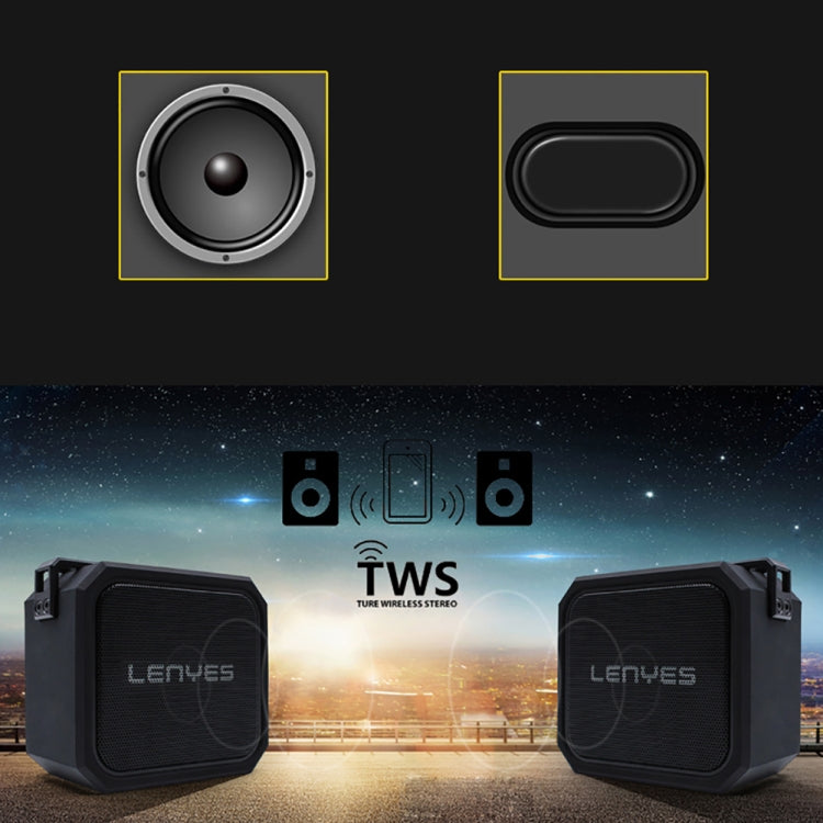 Lenyes S105 IPX7 Waterproof HiFi Bass Wireless Bluetooth Speaker, Support Hands-free / Micro SD Card