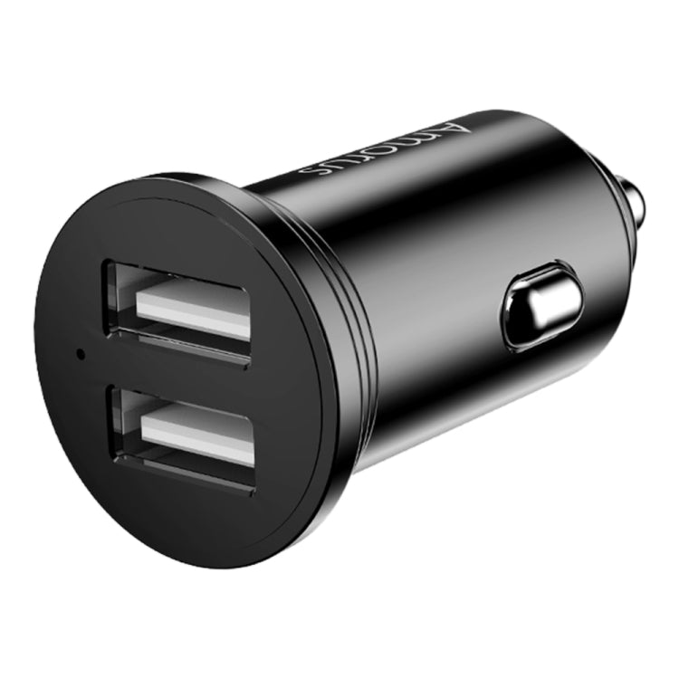 Amorus CC-56 3.4A Dual USB Output Car Charger(Black)