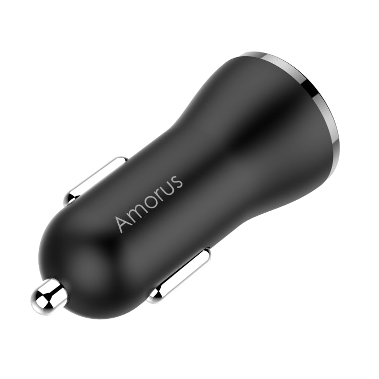 Amorus CC-37 QC3.0 + 2.4A Dual USB Output Car Charger(Black)