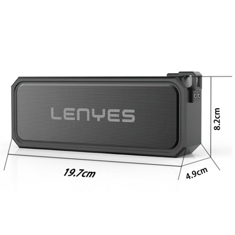 Lenyes S107 20W IPX7 Waterproof HiFi Bass Wireless Bluetooth Speaker, Support Hands-free / USB / AUX