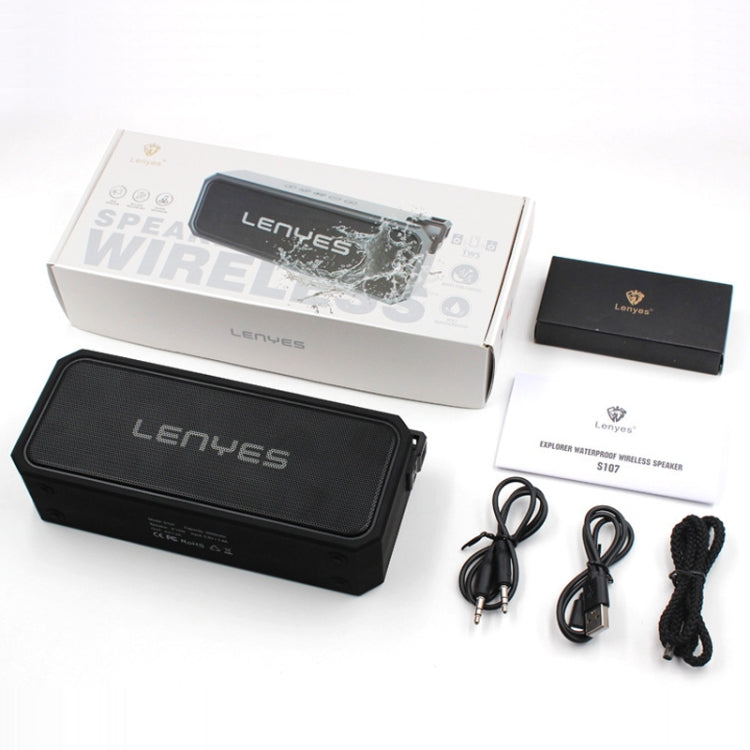 Lenyes S107 20W IPX7 Waterproof HiFi Bass Wireless Bluetooth Speaker, Support Hands-free / USB / AUX