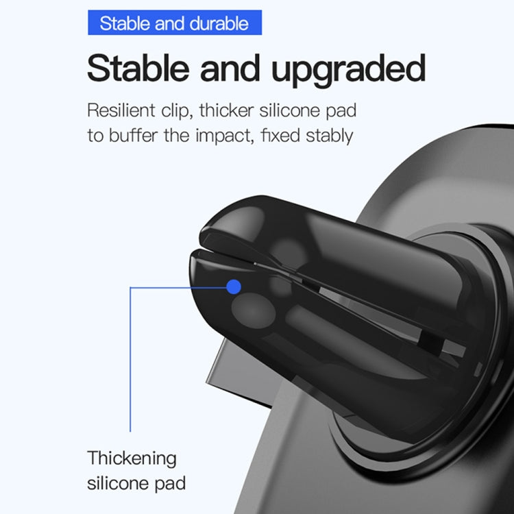 TOTUDESIGN DCTV-04 U Sheild Series Car Gravity Air Outlet Mount Bracket (Silver)