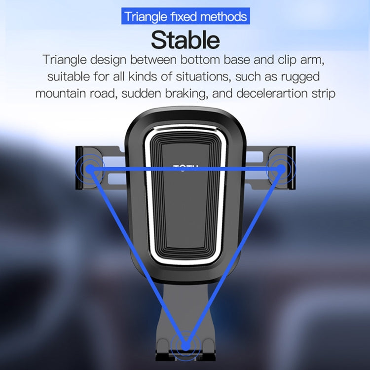 TOTUDESIGN DCTV-04 U Sheild Series Car Gravity Air Outlet Mount Bracket (Silver)