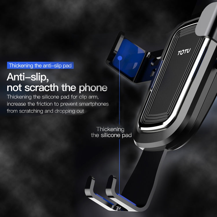 TOTUDESIGN DCTV-04 U Sheild Series Car Gravity Air Outlet Mount Bracket (Silver)