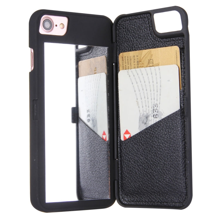 For  iPhone 8 & 7  Back Cover Style Mirror Hard Case with Card Slot