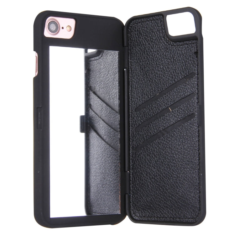 For  iPhone 8 & 7  Back Cover Style Mirror Hard Case with Card Slot