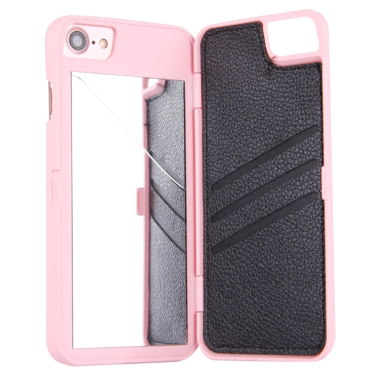 For  iPhone 8 & 7  Back Cover Style Mirror Hard Case with Card Slot