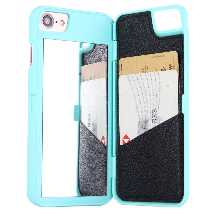 For  iPhone 8 & 7  Back Cover Style Mirror Hard Case with Card Slot