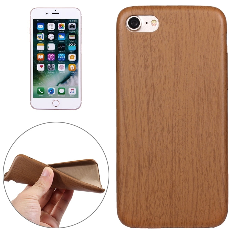 For  iPhone 8 & 7  Artistic Wood Grain Soft TPU Protective Back Case