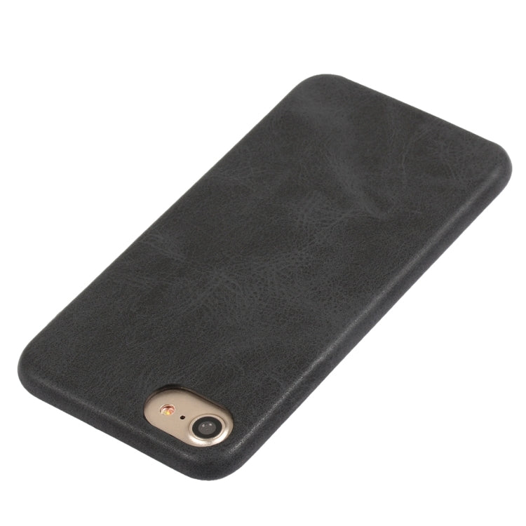 For  iPhone 8 & 7  Crazy Horse Texture Leather Surface Soft TPU Protective Back Case