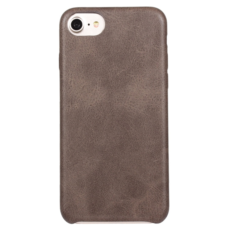 For  iPhone 8 & 7  Crazy Horse Texture Leather Surface Soft TPU Protective Back Case