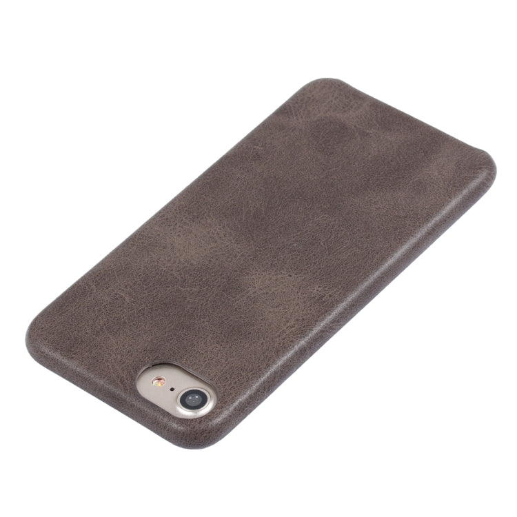 For  iPhone 8 & 7  Crazy Horse Texture Leather Surface Soft TPU Protective Back Case