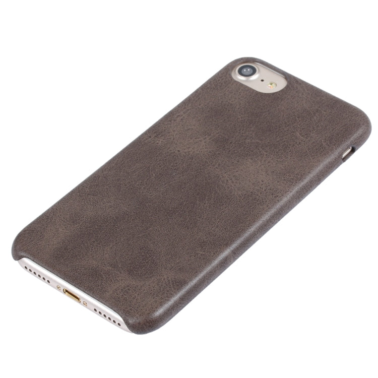 For  iPhone 8 & 7  Crazy Horse Texture Leather Surface Soft TPU Protective Back Case