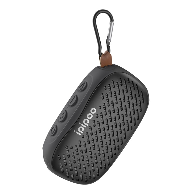 ipipoo YP-6 Outdoor Waterproof IPX45 Hand-held Wireless Bluetooth Speaker, Support Hands-free & FM & TF Card & AUX (Black)