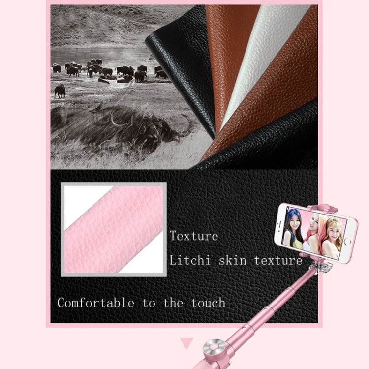 CYKE BR11D 6 in 1 Aluminum Alloy Retractable Multi-function Bluetooth Selfie Stick Set (Rose Gold)