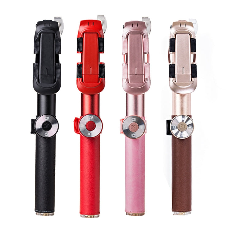 CYKE BR11D 6 in 1 Aluminum Alloy Retractable Multi-function Bluetooth Selfie Stick Set (Rose Gold)